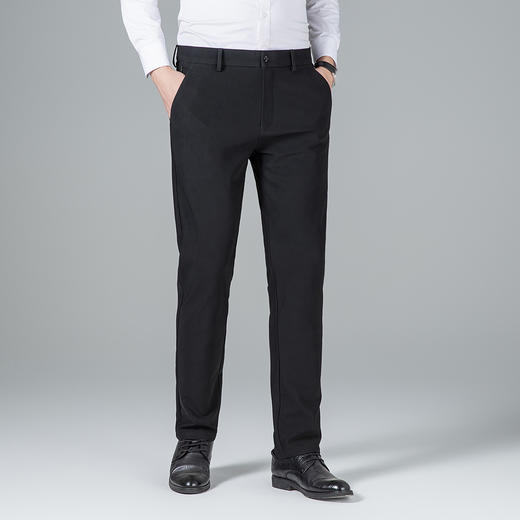 罗蒙冬季加绒休闲裤男士商务版如意腰不勒肚舒适保暖显腿长通勤百搭长裤 商品图3