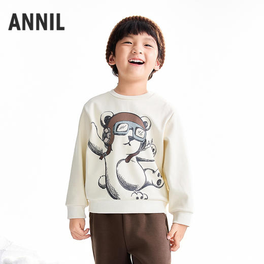 【实体店同款】男童圆领针织卫衣冬季新款安奈儿童装XB541073 商品图0