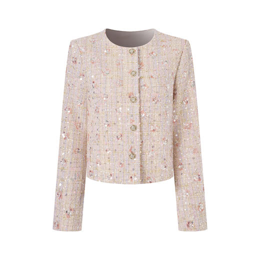 「高货wl」全新升级【铂金会员413/天猫559/差价146】(53110)洛诗琳法式温柔小香风粗花呢外套2025秋季优雅气质短外套 商品图4