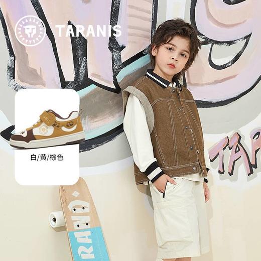 【春上新】8楼泰兰尼斯3阶幼儿园25秋季新款休闲轻便防滑耐磨休闲板鞋小童时尚熊猫板鞋 吊牌价：568  活动价：499到店第二双半价 商品图3