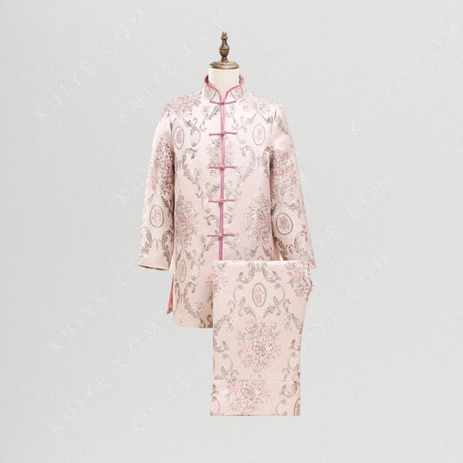 【福天华】高品质寿衣女罩衣裤“向阳花”（粉色）百年工艺传统寿服 商品图0