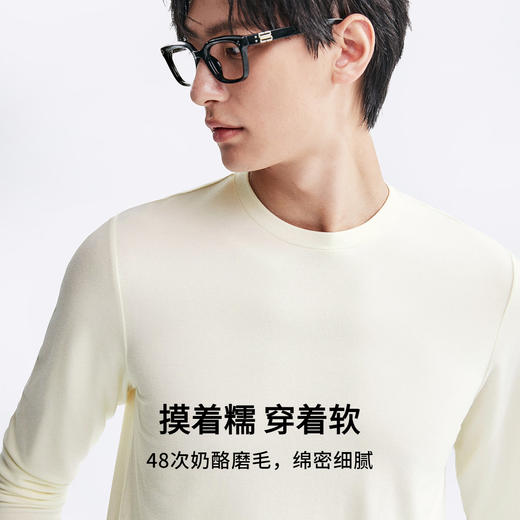 棉仓367898002-羊绒蚕丝抓绒打底衫 商品图2