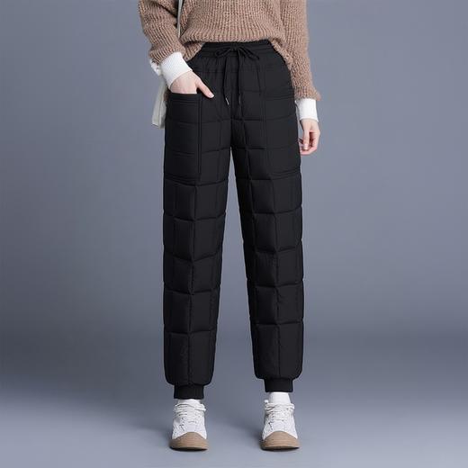 90%鸭绒填充 加厚保暖冬季女士羽绒裤宽松束脚个性口袋防风休闲百搭  罗蒙 商品图7