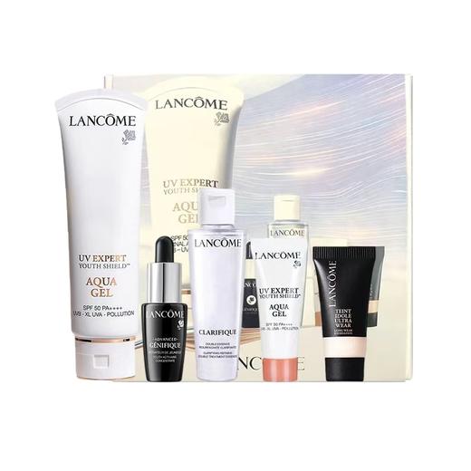 【领券到手价288元】兰蔻 水漾防晒全家福礼盒拼装套（小白管防晒50ml*1+10ml*1极光水50ml*1肌底液7ml*1PO-01粉底液5ml*1）一般贸易 商品图0