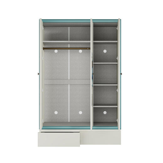 喜梦宝云翼系列双门衣柜松木实木多层免漆饰面环保耐用 商品图4