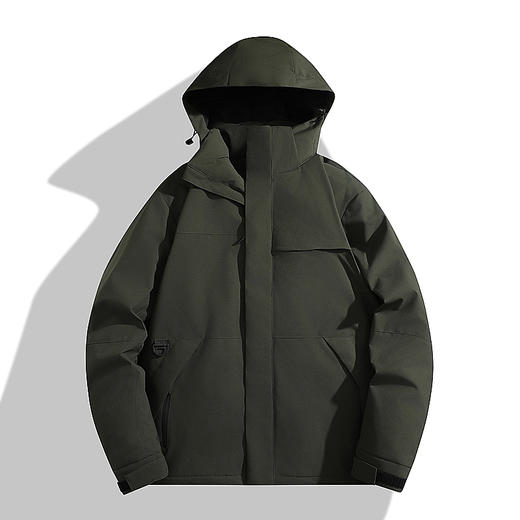 【超大码】【DSY】大依优型大码外套冲锋衣棉衣防风防水外套男宽松加肥加大码上衣夹克300斤可拆卸帽 商品图12