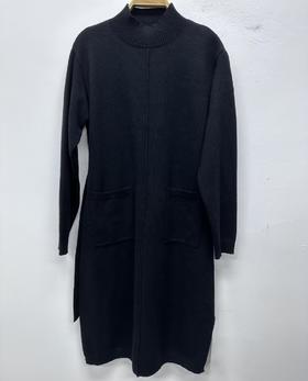 103WS小高领收腰修身毛织连衣裙31009（黑） 冬季 307014032105
