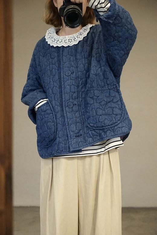 Gauze 花边领条纹T恤 商品图6