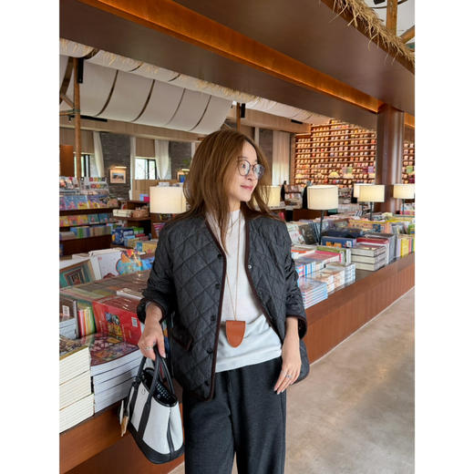 2510413    z菱形格 短款棉服 土壤牛仔 软糯 商品图4