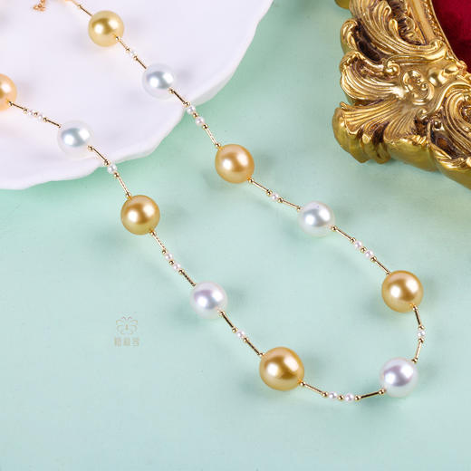 【金色年华】白+金满天星项链   ZX251010801 商品图4