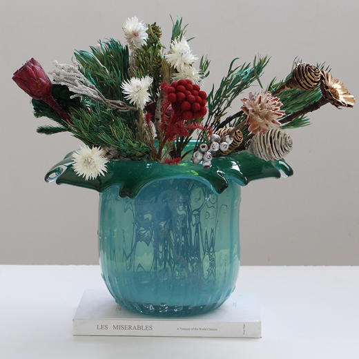 创意设计师北欧玻璃花瓶轻奢摆件干花插水培琉璃花器客厅现代简约 商品图2