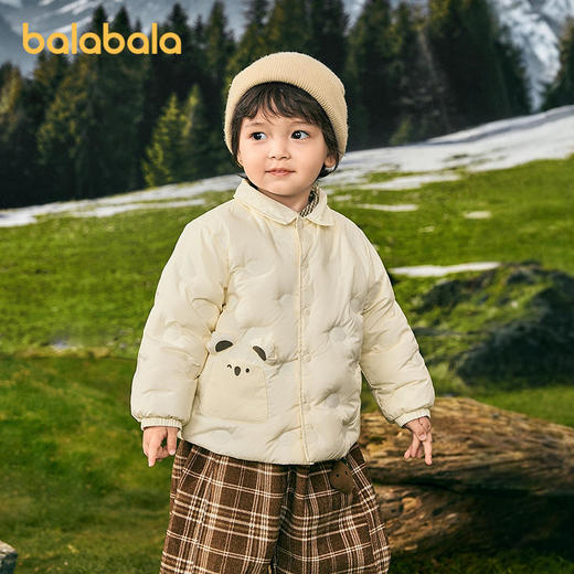 【商场同款】巴拉巴拉宝宝羽绒服衬衫式外套男童女童冬装2025新款 商品图0