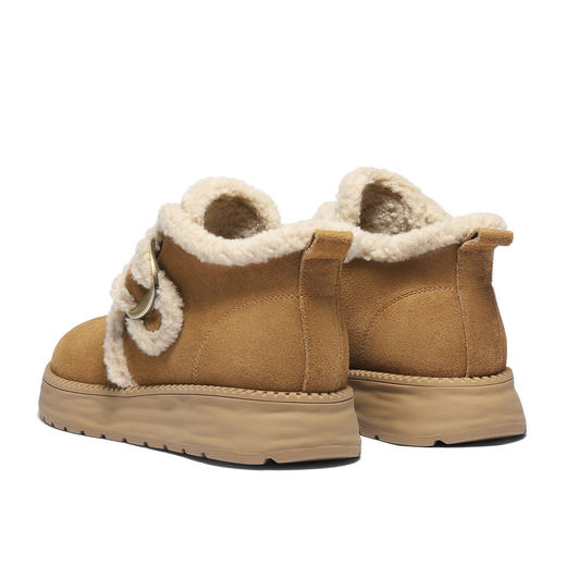 【云粉节】BF楼森达牛皮雪地靴2025冬季新款保暖厚底短靴XUV01吊牌价859活动价399 商品图3