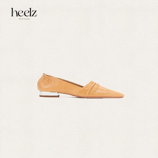 heelz设计师手工鞋履 ｜尖头褶皱浅口羊皮单鞋2公分 商品图0