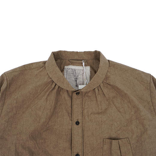 山也 郝 圆领毛边长袖衬衫 商品图1