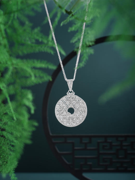 子佩集【蝶引花深】S990银吊坠【YXYLDZ055】繁花似锦花丝珐琅彩蝶恋花南红（不含链）2510 商品图6