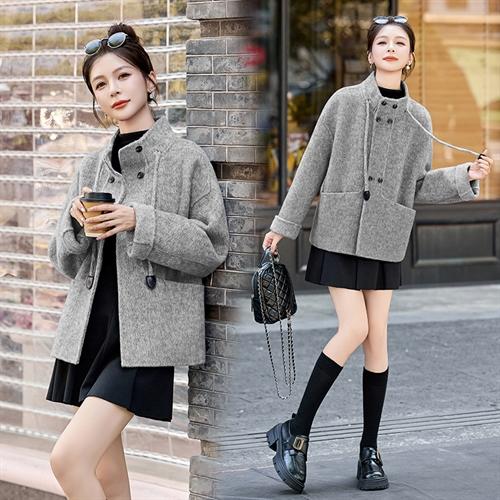 双面呢大衣短款，轻奢显瘦气质毛呢外套HR-QIXFS25-5120 商品图5