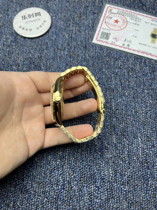 【贵重物品】高端定制 客订包真金款 QF配重版 重量180克+ 劳力士星期日历型系列 日志40mm 黑冰糖DD 商品图4