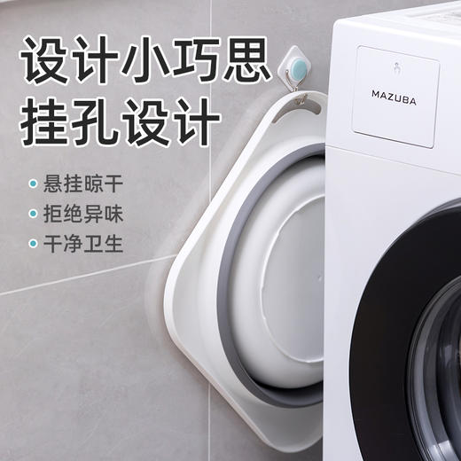 【茶花】可折叠脸盆新生儿专用脸盆洗脸洗脚 商品图1