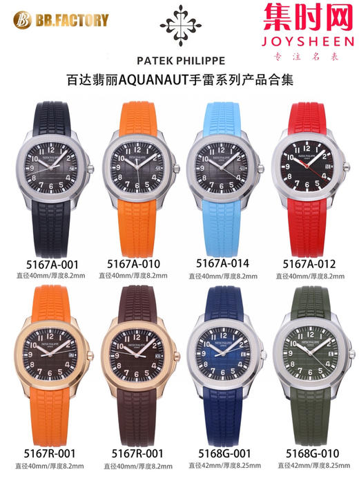 BBF百达翡丽AQUANAUT系列5168G 手雷系列 游艇蓝 蓝手雷 丹东324一体机 男士腕表 表径42.2mm 商品图10