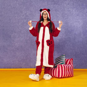 温暖季少女红狐狸毛绒睡衣套装家居服纪念日百货门店同款167544827