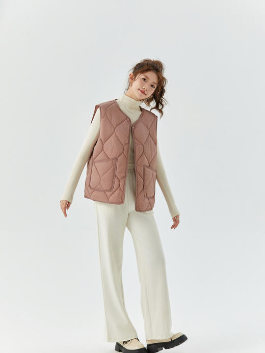 【双面轻薄很温暖❗百搭亲肤不吃身材】女士保暖加大加厚加绒内搭坎肩女款羊羔毛扣子休闲外穿棉马甲。hb 商品图3