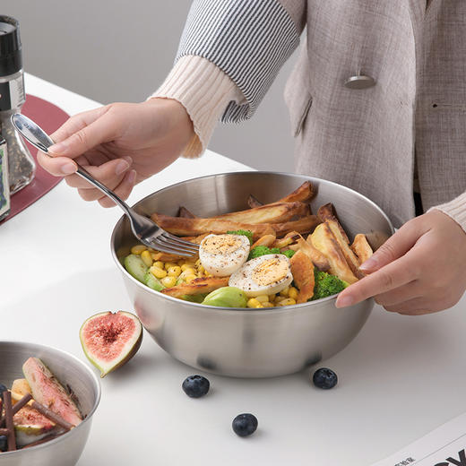 【茶花】不锈钢沙拉碗和面盆蒸蛋碗 商品图1