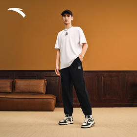 安踏美式复古冰丝运动长裤男束脚休闲裤子152538304-2