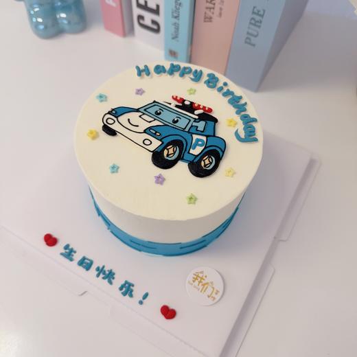 变形警车儿童手绘蛋糕-低糖处理无添加 商品图2
