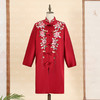 【福天华】高品质寿服女棉袍“花落枝摇”对襟（酒红色、深枣红）百年工艺传统寿衣 商品缩略图5