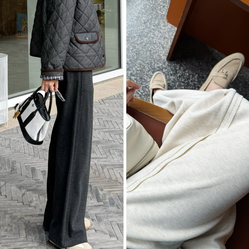 2510414    羊毛 两色长裤 休闲直筒