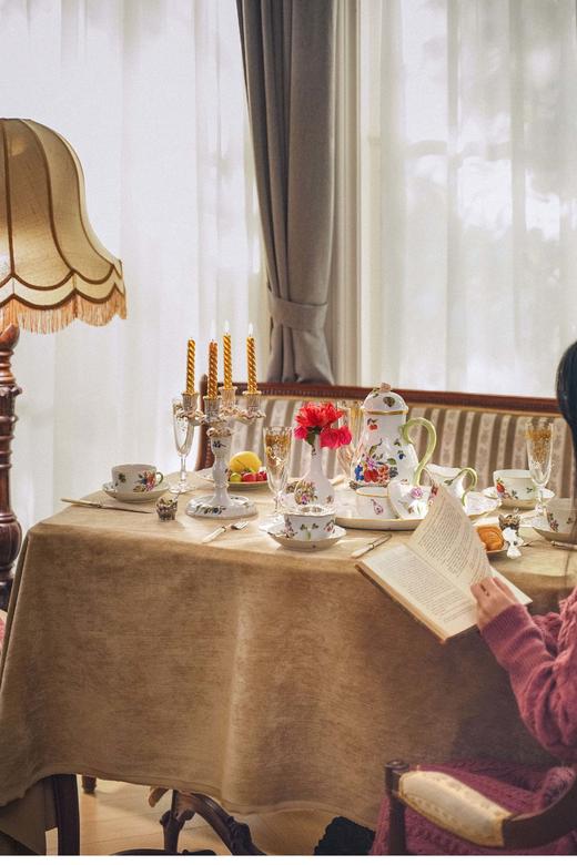 独角鹿西洋古董 20世纪匈牙利赫伦瓷窑出品水果花束系列主题手绘描金装饰四人下午茶瓷器套件 商品图1