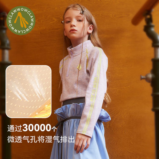 美国WOL 秋冬儿童磨毛卫衣男童美式秋冬运动透气女童长袖t恤小爪衣 商品图6