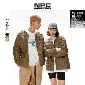 NPC潮牌男装葫芦纹高密度轻薄白鸭绒保暖冬季羽绒服情侣NP27DJ19