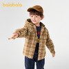 巴拉巴拉儿童棉服宽松连帽外套格纹男童冬装2025新款 商品缩略图1