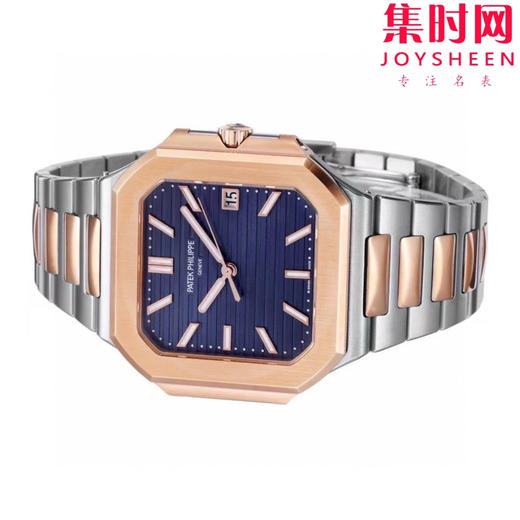 BBF百达翡丽CUBITUS系列 方形鹦鹉螺5821 间玫金蓝 小电视 丹东330一体机 男士腕表 表径45mm 商品图5