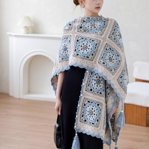 苏苏姐家漫煮时光多用披肩手工DIY编织棒针毛线团粗羊毛线材料包 商品图2