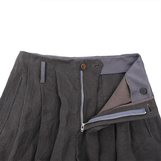 山也 郝 多褶阔腿裤 商品图1