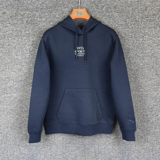 安踏卫衣男宽松连帽舒适百搭针织运动上衣152538701-3 商品图0