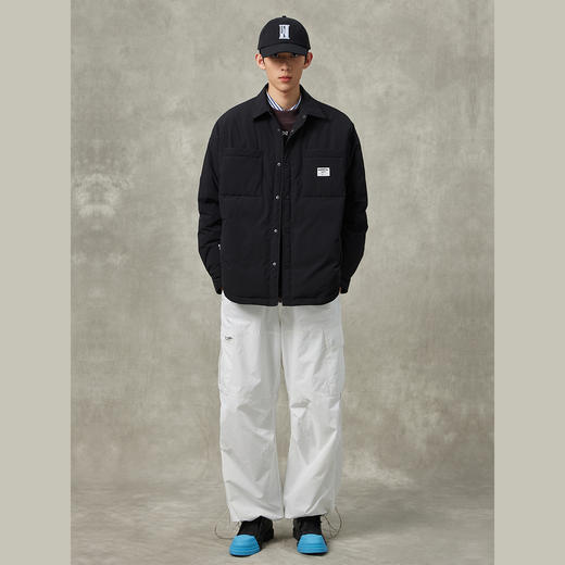 NPC潮牌防泼水衬衫羽绒夹克哑光防皱国潮羽绒服秋冬NP36DJ14 商品图1