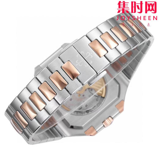 BBF百达翡丽CUBITUS系列 方形鹦鹉螺5821 间玫金蓝 小电视 丹东330一体机 男士腕表 表径45mm 商品图8