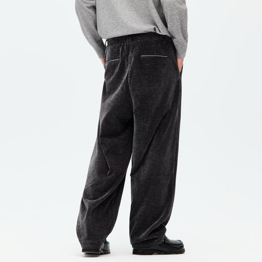 NPC潮牌雪尼尔直筒休闲裤百搭树皮纹肌理男休闲直筒NP58TR38 商品图3