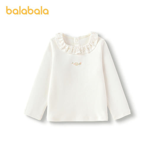 巴拉巴拉童装女童t恤甜美荷叶翻领内搭秋冬2025新款 商品图4