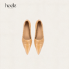 heelz设计师手工鞋履 ｜尖头褶皱浅口羊皮单鞋2公分 商品缩略图3
