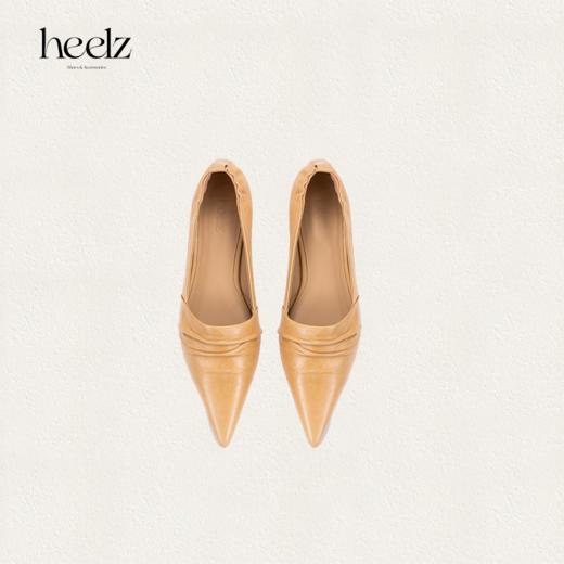 heelz设计师手工鞋履 ｜尖头褶皱浅口羊皮单鞋2公分 商品图3