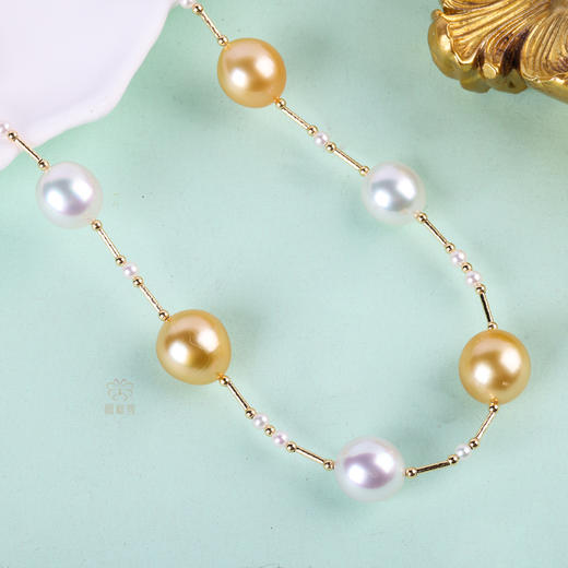 【金色年华】白+金满天星项链   ZX251010801 商品图1