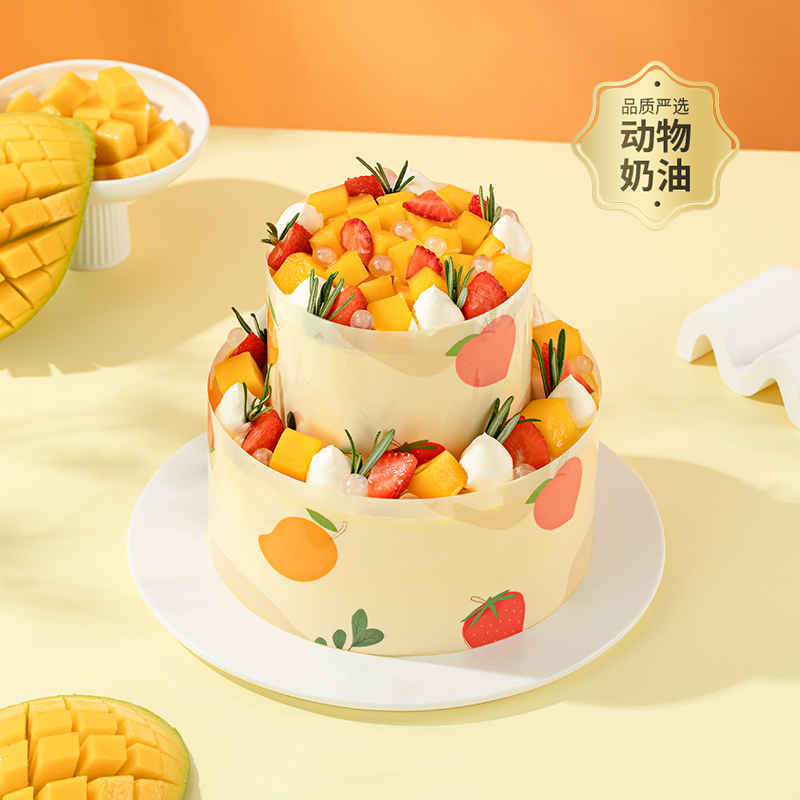 【双层杨枝甘露舞曲】升级版经典爆款港式甜品杨枝甘露蛋糕，超清爽的杨枝甘露风味！超Q弹的椰肉爆爆珠！一口清爽怡人，酸甜解腻（109.9）