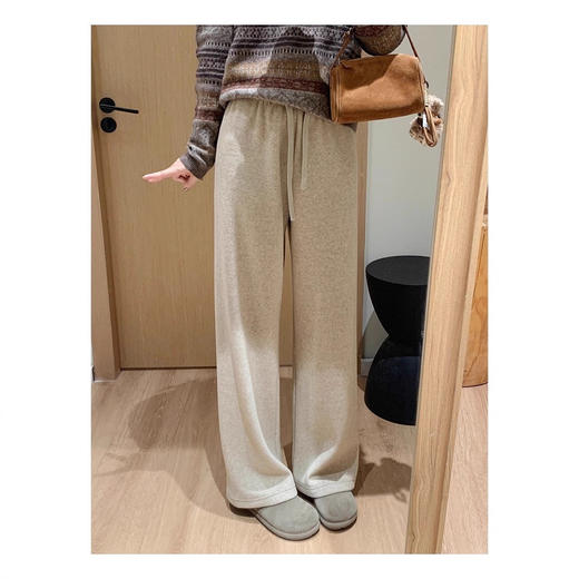 暖炉裤！670g复合加绒一片式直筒休闲裤卫裤女窄版阔腿裤！ 商品图1