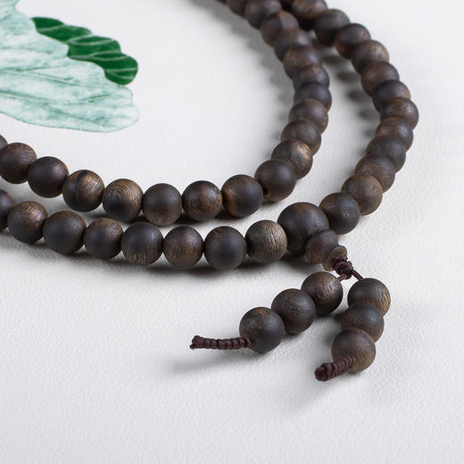 xy0647【沉水级】8.5mm沉香108佛珠项链 商品图2