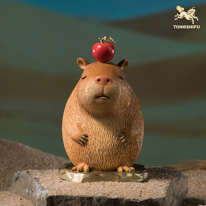 铜师傅《心平气和》卡皮巴拉客厅桌面铜摆件 家居治愈情绪摆件